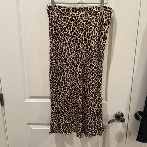 Leopard Print Midi Skirt